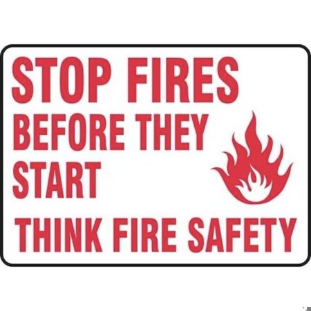 Accuform FIRE SAFETY SIGN 10 in  X 14 in  MFXG526XP MFXG526XP